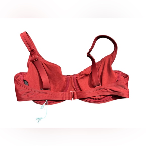 KONA SOL burnt rust underwire bikini swim top size L 12/14 NWT - Picture 3 of 9